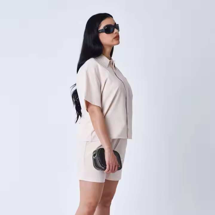 Wholesale Custom Two Piece Set Women With Label Logo Summer Tracksuit T-Shirt Customize Shorts Women's Tshirt and shorts sets