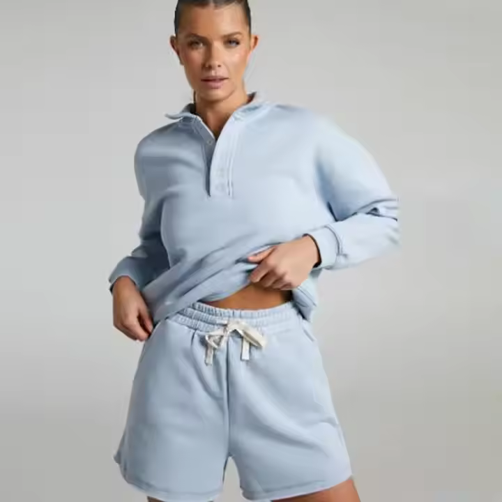 Custom Logo Outfit Short Sleeve shorts set fitness workout tracksuit active wear 2 piece shirt and shorts set