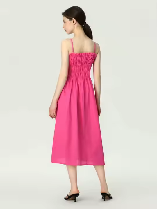 Highly Recommended Pink Ruffle A-Line Stylish Dress FoHighly Recommended Pink Ruffle A-Line Stylish Dress For Women By Indian Exporters Custom OEM Wholesale