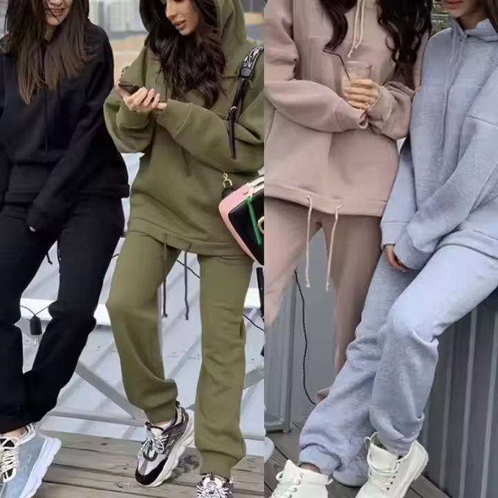 Custom Sports Tracksuits for Women Tracksuit Winter Cotton Unisex OEM Customized Anti Training Logo Style Sets Sportswear