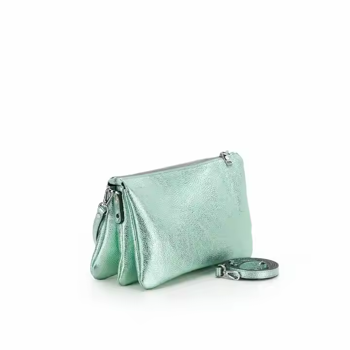 Factory Direct High Quality 7070OK 31x20x8cm Metallic Leather Shoulder Bags For Women