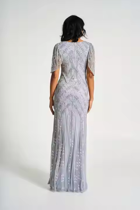 Luxury Exquisite Half Sleeve Mermaid Style Wedding Dress Elegant High Neck Beaded Cape with Lace Decor for Formal Parties